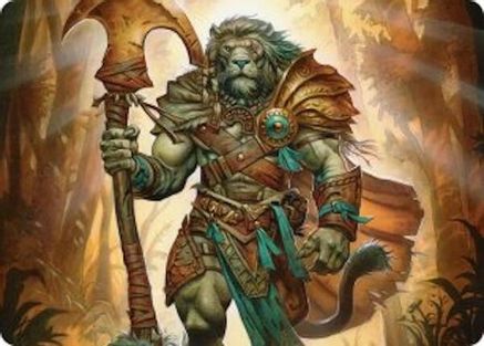 Ajani, Outland Chaperone Art Card (ASECL-028) - Art Series: Lorwyn Eclipsed