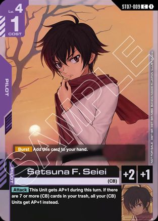 Setsuna F. Seiei (ST07 Release Event) (ST07-009) - Gundam Promotional Cards Holofoil