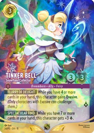 Tinker Bell - Snowflake Collector (Store Championship) (34) - Disney Lorcana Promo Cards Holofoil