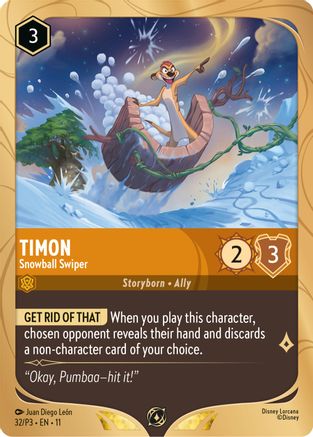 Timon - Snowball Swiper (32) - Disney Lorcana Promo Cards Holofoil