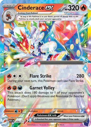 Cinderace ex 038 - ME Ascended Heroes Holofoil