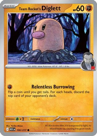 Team Rocket's Diglett 100 - ME Ascended Heroes