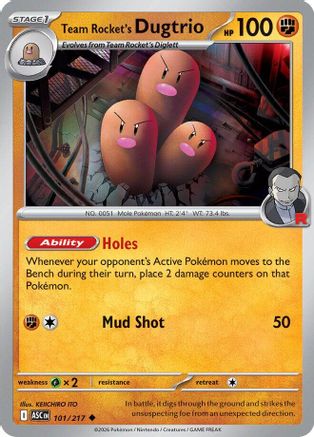 Team Rocket's Dugtrio 101/217 - ME Ascended Heroes