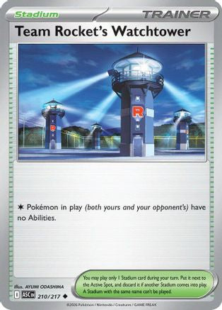 Team Rocket's Watchtower 210/null - ME Ascended Heroes Reverse Holofoil