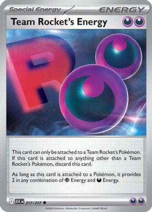 Team Rocket's Energy 217 - ME Ascended Heroes Reverse Holofoil
