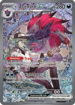 N's Zoroark ex 286/217 - ME Ascended Heroes Holofoil