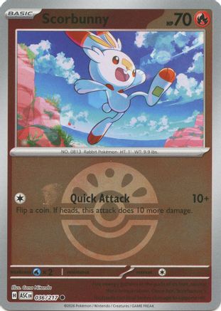 Scorbunny (Friend Ball) 036/217 - ME Ascended Heroes Reverse Holofoil
