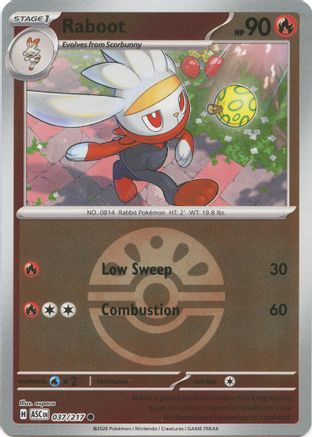Raboot (Friend Ball) 037 - ME Ascended Heroes Reverse Holofoil