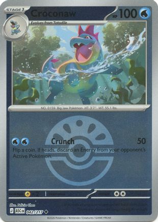 Croconaw (Friend Ball) 042 - ME Ascended Heroes Reverse Holofoil