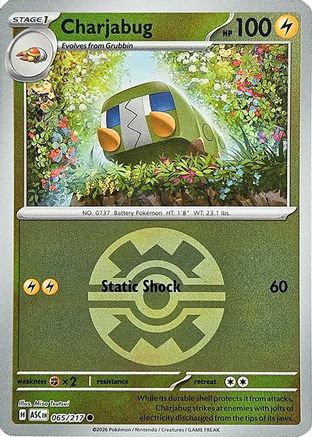 Charjabug (Quick Ball) 065 - ME Ascended Heroes Reverse Holofoil
