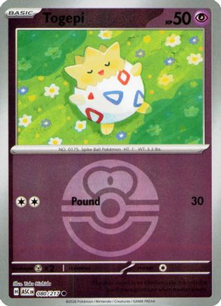 Togepi (Love Ball) 080 - ME Ascended Heroes Reverse Holofoil