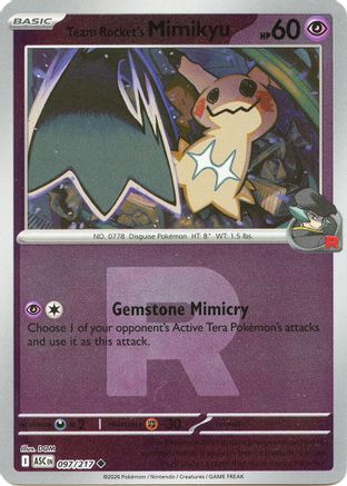 Team Rocket's Mimikyu (Team Rocket) 097/217 - ME Ascended Heroes Reverse Holofoil