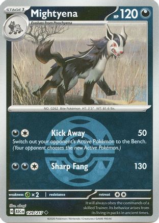 Mightyena (Dusk Ball) 129/217 - ME Ascended Heroes Reverse Holofoil