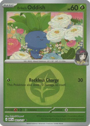 Erika's Oddish (Energy Symbol Pattern) 001 - ME Ascended Heroes Reverse Holofoil