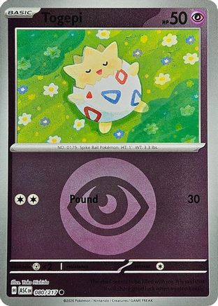 Togepi (Energy Symbol Pattern) 080 - ME Ascended Heroes Reverse Holofoil