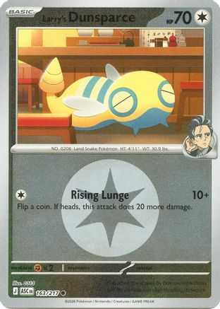 Larry's Dunsparce (Energy Symbol Pattern) 163 - ME Ascended Heroes Reverse Holofoil
