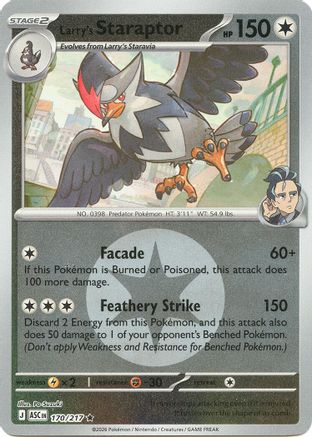 Larry's Staraptor (Energy Symbol Pattern) 170/217 - ME Ascended Heroes Reverse Holofoil