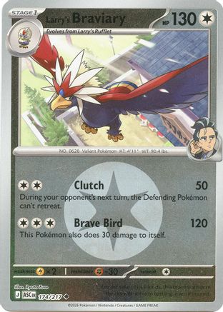 Larry's Braviary (Energy Symbol Pattern) 174 - ME Ascended Heroes Reverse Holofoil