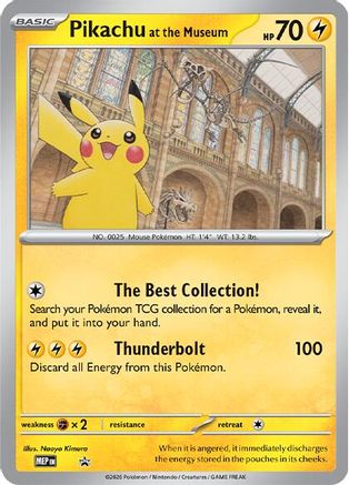 Pikachu at the Museum  - Jumbo Cards