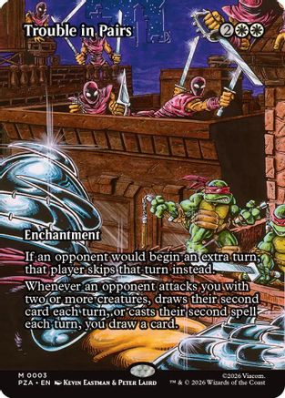 Trouble in Pairs (Borderless) (PZA-003) - Teenage Mutant Ninja Turtles Eternal-Legal Foil