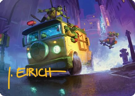 Turtle Van Art Card (ASTMT-019) - Art Series: Teenage Mutant Ninja Turtles