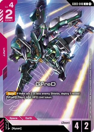 GFreD (Premium Card Collection Gundam Assemble) (GD03-048) - Gundam Promotional Cards Holofoil