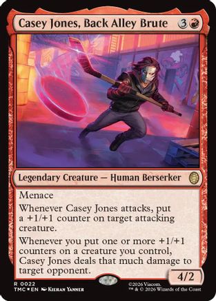 Casey Jones, Back Alley Brute (Surge Foil) (TMC-022) - Commander: Teenage Mutant Ninja Turtles Foil