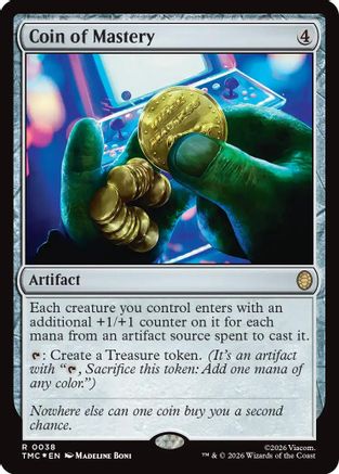 Coin of Mastery (Surge Foil) (TMC-038) - Commander: Teenage Mutant Ninja Turtles Foil