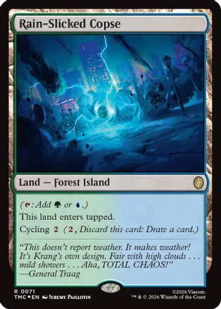Rain-Slicked Copse (Surge Foil) (TMC-071) - Commander: Teenage Mutant Ninja Turtles Foil