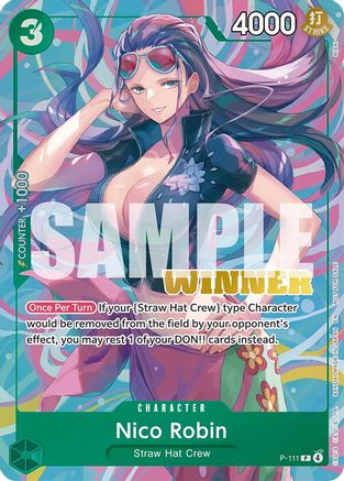 Nico Robin (Heroines Battle Winner Pack) (P-111) - One Piece Promotion Cards Foil