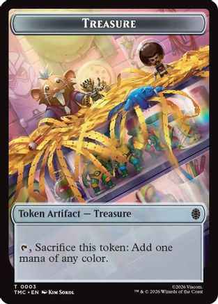 Treasure // Robot Double-Sided Token (TMC-3 // 10) - Commander: Teenage Mutant Ninja Turtles