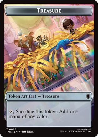 Treasure // Copy Double-Sided Token (TMC-3 // 1) - Commander: Teenage Mutant Ninja Turtles