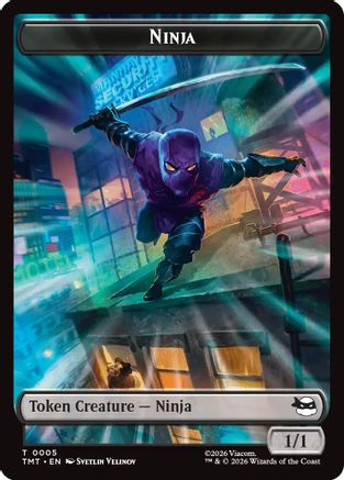 Ninja // Mutagen Double-Sided Token (TMT-5 // 9) - Teenage Mutant Ninja Turtles