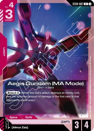 Aegis Gundam (MA Mode) (ST04-007) - Starter Deck 09 Destiny Ignition