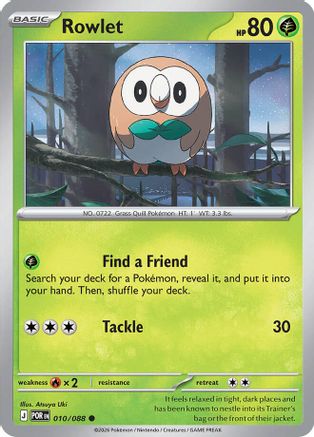 Rowlet 010/088 - ME03 Perfect Order
