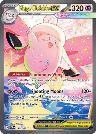 Mega Clefable ex 119/088 - ME03 Perfect Order Holofoil
