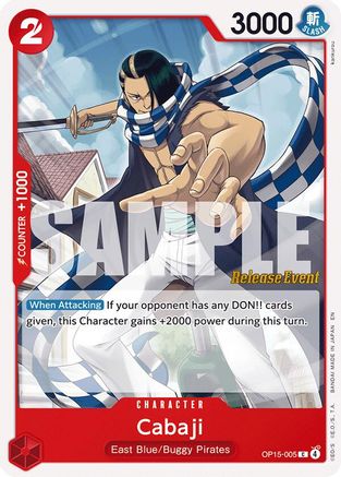 Cabaji (OP15-005) - Adventure on Kami's Island Release Event Cards