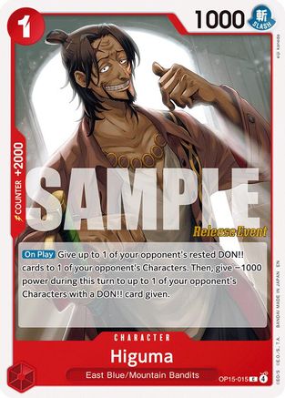 Higuma (OP15-015) - Adventure on Kami's Island Release Event Cards
