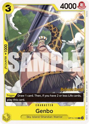 Genbo (OP15-103) - Adventure on Kami's Island Release Event Cards