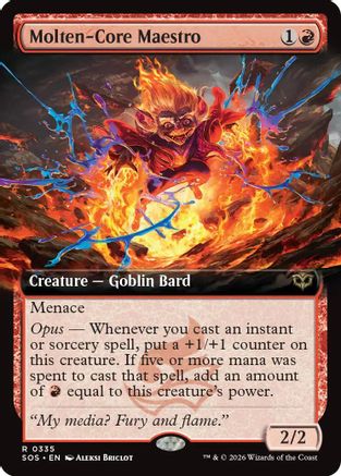 Molten-Core Maestro (Extended Art) (SOS-335) - Secrets of Strixhaven Foil
