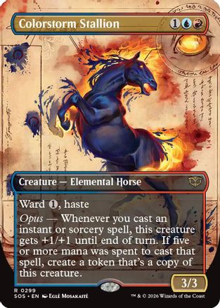 Colorstorm Stallion (Borderless) (SOS-299) - Secrets of Strixhaven