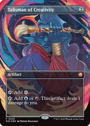 Talisman of Creativity (Borderless) (SOC-429) - Commander: Secrets of Strixhaven Foil