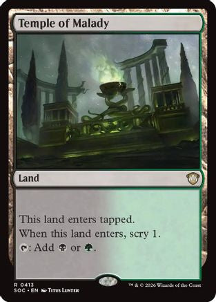 Temple of Malady (SOC-413) - Commander: Secrets of Strixhaven