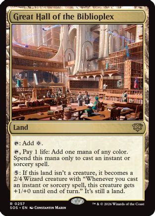 Great Hall of the Biblioplex (SOS-257) - Secrets of Strixhaven