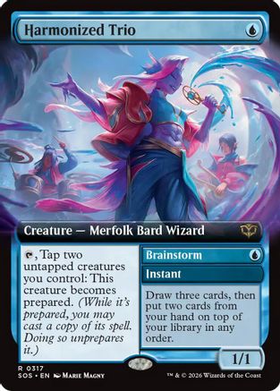 Harmonized Trio (Extended Art) (SOS-317) - Secrets of Strixhaven Foil