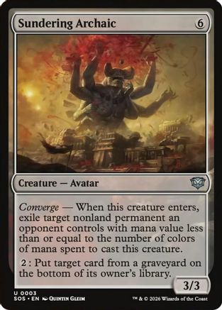 Sundering Archaic (SOS-003) - Secrets of Strixhaven Foil