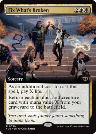 Fix What's Broken (Extended Art) (SOS-350) - Secrets of Strixhaven