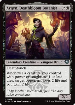 Arnyn, Deathbloom Botanist (SOS-074) - Secrets of Strixhaven Foil