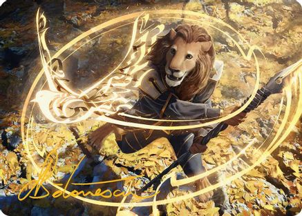 Eager Glyphmage Art Card (Gold-Stamped Signature) (ASSOS-003) - Art Series: Secrets of Strixhaven