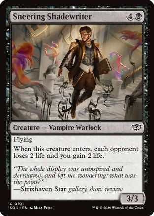 Sneering Shadewriter (SOS-101) - Secrets of Strixhaven Foil